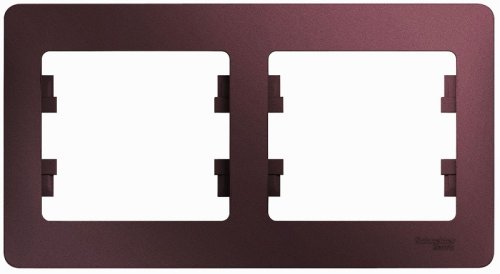 Рамка горизонтальная Systeme Electric Glossa 2-м. баклажан картинка